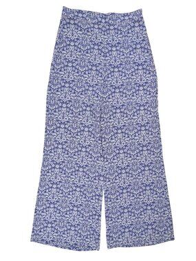 Maria de la Orden Silk Pajama Pants in Blue Print